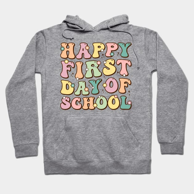 Happy First Day Of School Retro Vintage Hoodie by Zakzouk-store